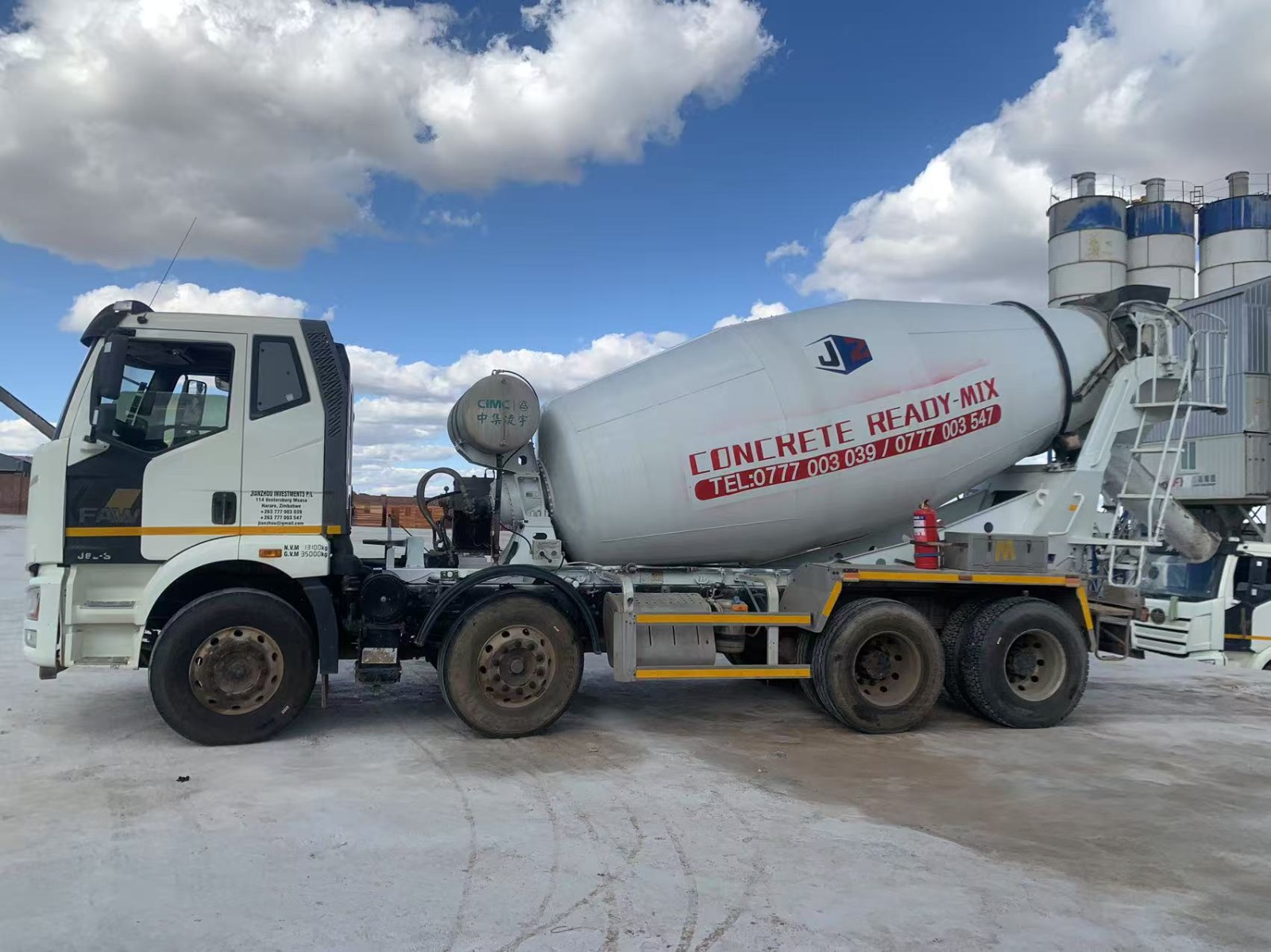 J Z Concrete ready-mix truck