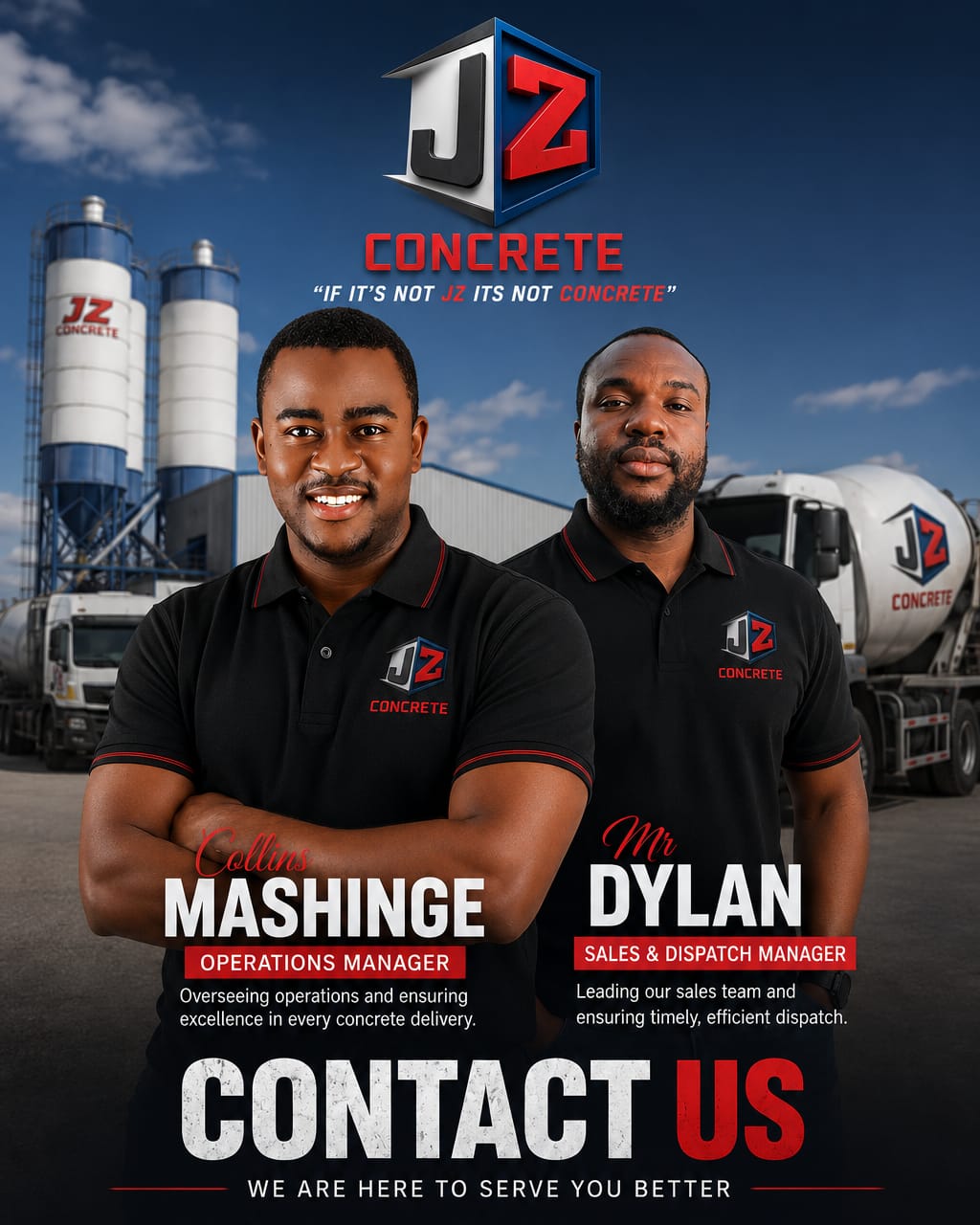 J Z Concrete operations and sales team