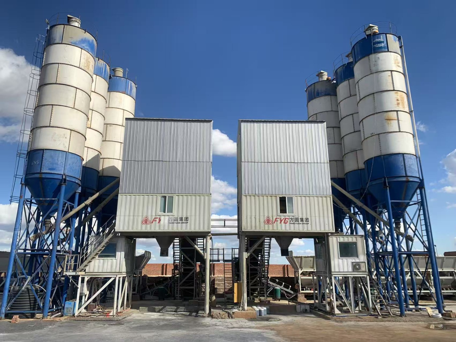 J Z Concrete batching plants and cement silos