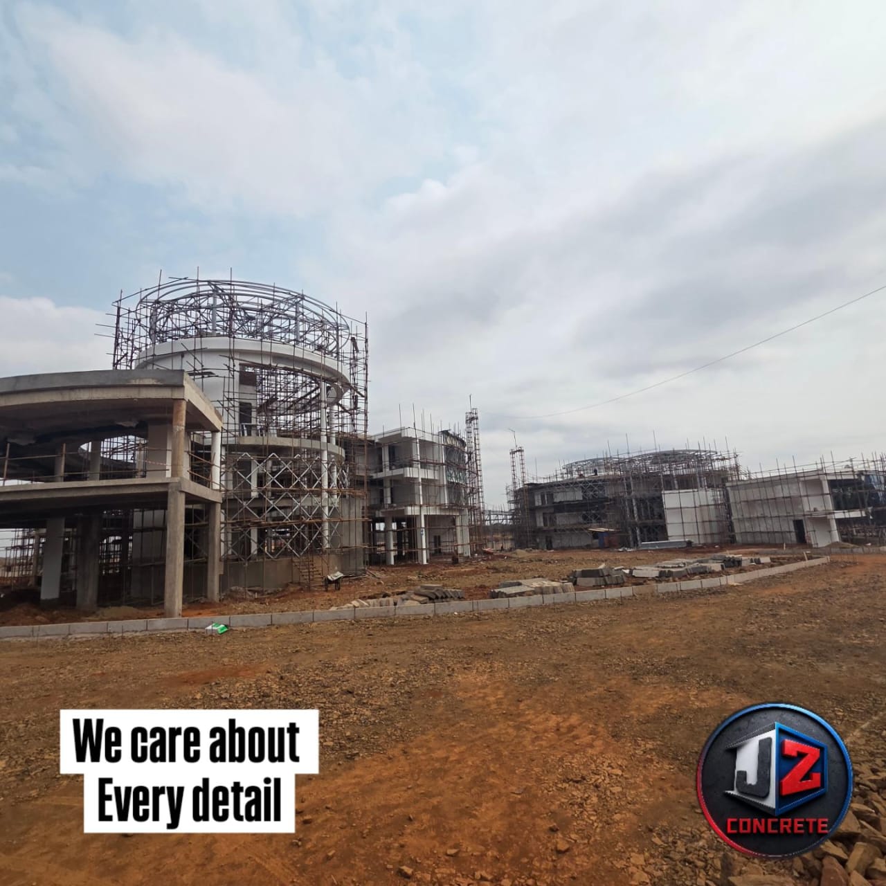 Large concrete development under construction